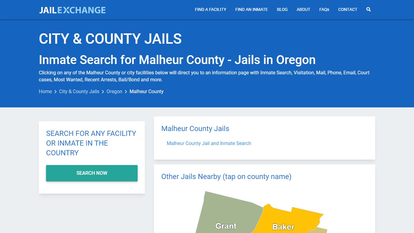 Inmate Search for Malheur County | Jails in Oregon - Jail Exchange